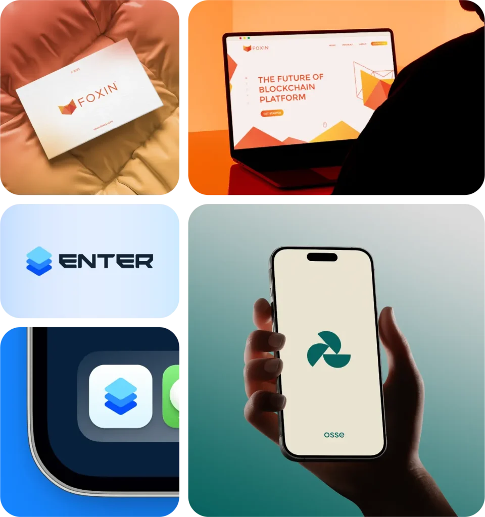 Tech Logo and branding Design by Dinnamic